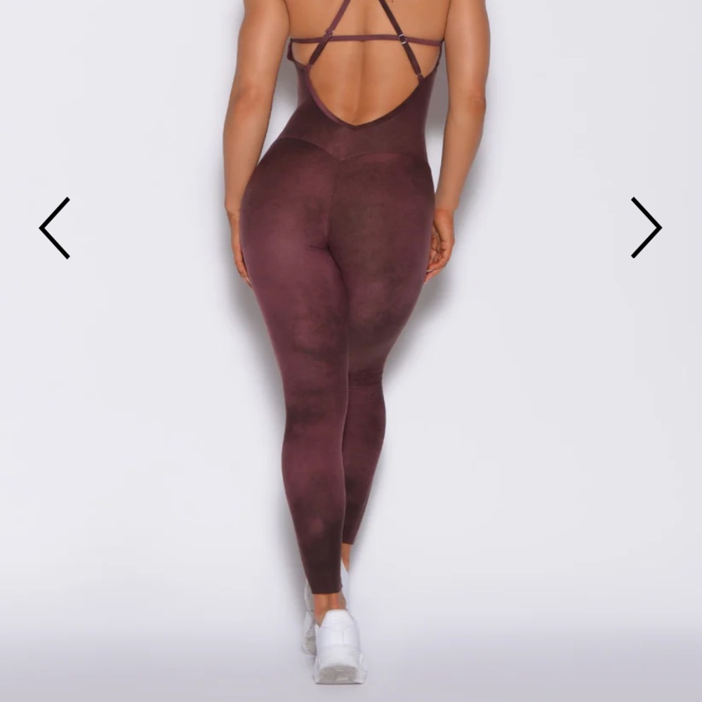 Bombshell Sculpt Bodysuit Jumpsuit in Tan/Gray